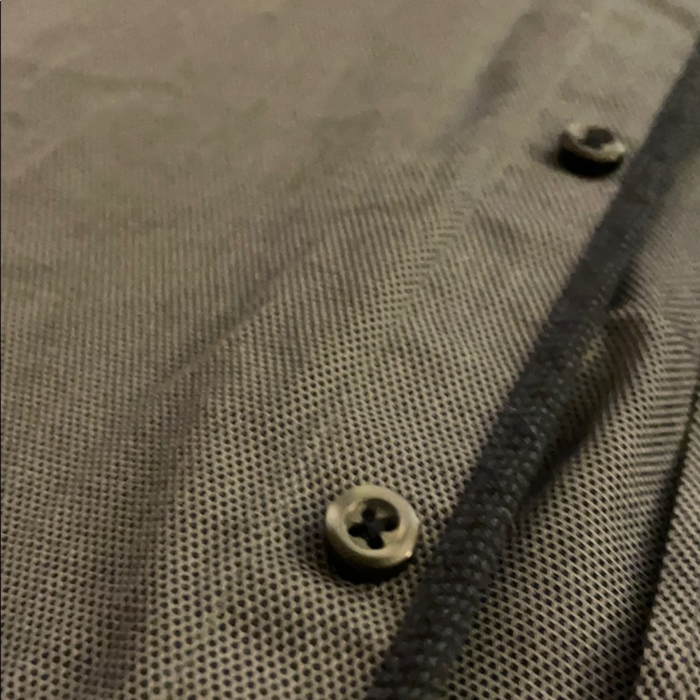 High quality gray button down 100% cotton